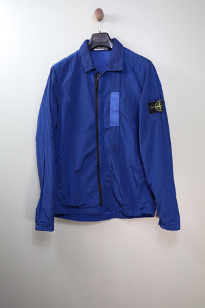 Stone Island Blue Nylon Metal Overshirt