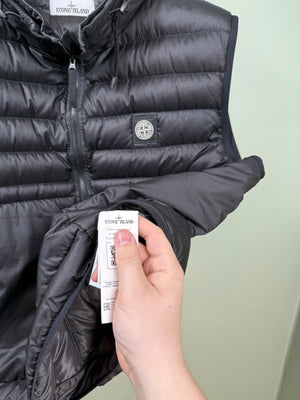Stone Island Black Bio-Based Ripstop Nylon Gilet