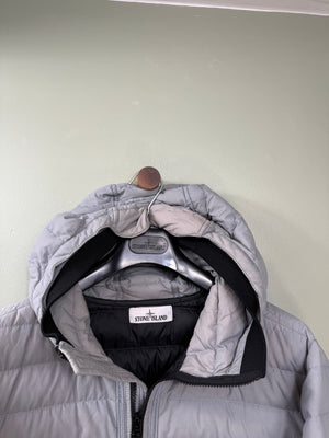 Stone Island Grey 0-Cotton/ R-Nylon Tela Down Jacket