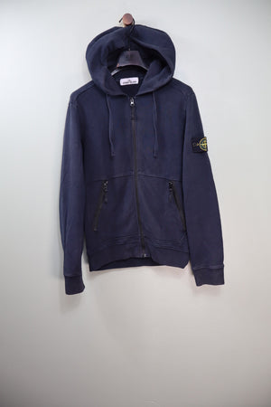Stone Island Navy Zipped Hoodie