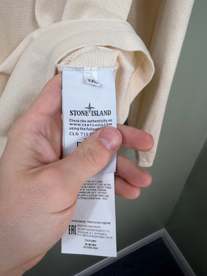 Stone Island Pastel Yellow Waffle Knit Hoodie