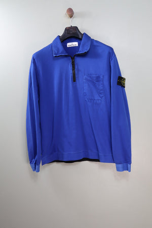 Stone Island Blue 1/4 Zip Jumper