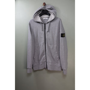 Stone Island Grey Zipped Hoodie