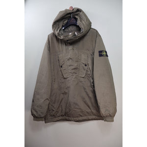 Stone Island Khaki Macro Ripstop Nylon Metal Primaloft Smock