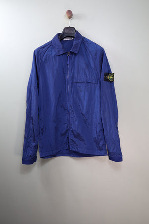 Stone Island Blue Nylon Metal Overshirt