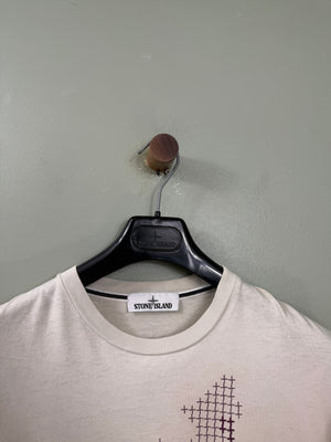 Stone Island Beige Grid Gamo T-Shirt
