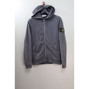 Stone Island Slate Grey Zipped Hoodie