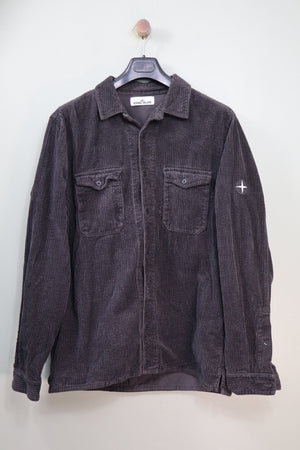 Stone Island Charcoal Grey Corduroy Overshirt
