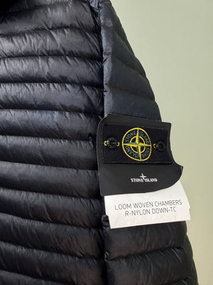 Stone Island Black Loom Woven Down Jacket