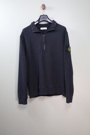 Stone Island Black 1/4 Zip Jumper