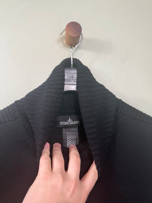 Stone Island Black Shadow Project Roll Neck Heavy Knit Jumper