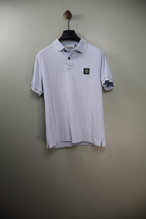 Stone Island Baby Blue Slim Fit Polo