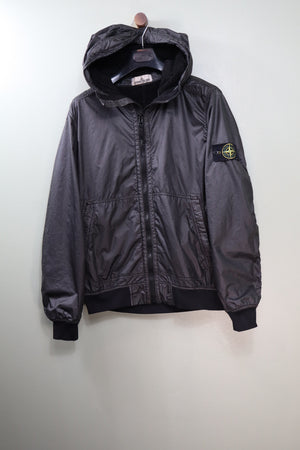 Stone Island Black Lamy Flock Jacket
