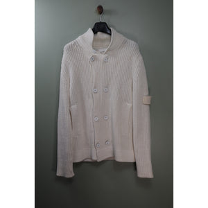 Stone Island Beige Ghost Heavy Knit Cardigan