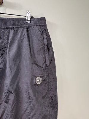 Stone Island Black Nylon Metal Cargo Bottoms