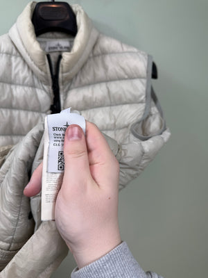 Stone Island Light Grey Micro Yarn Down Gilet