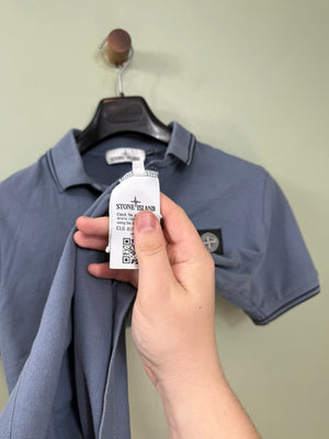 Stone Island Blue Slim Fit Polo