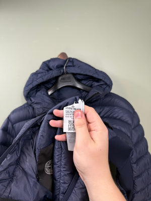 Stone Island Navy Micro Yarn Down Jacket