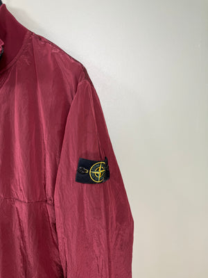 Stone Island Red Nylon Metal Smock