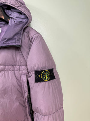 Stone Island Purple Crinkle Reps Down Jacket