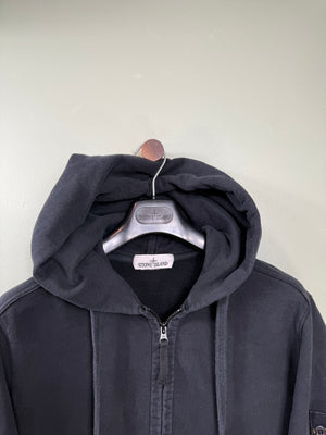 Stone Island Black Zipped Hoodie