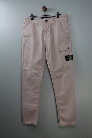 Stone Island Beige SL Cargo Bottoms