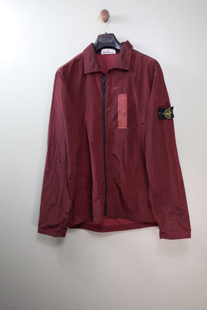 Stone Island Burgundy Nylon Metal Overshirt
