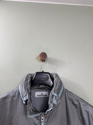 Stone Island Silver Nylon Metal Watro Jacket
