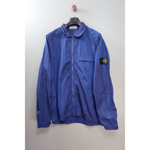 Stone Island Blue Nylon Metal Overshirt
