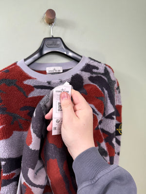 Stone Island Camo Teddy Fleece Jumper