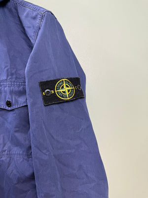 Stone Island Navy Hooded Overshirt