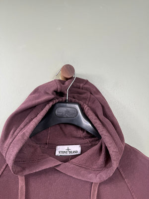 Stone Island Burgundy Hoodie