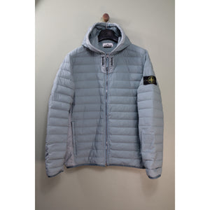 Stone Island Blue Loom Woven Down Jacket