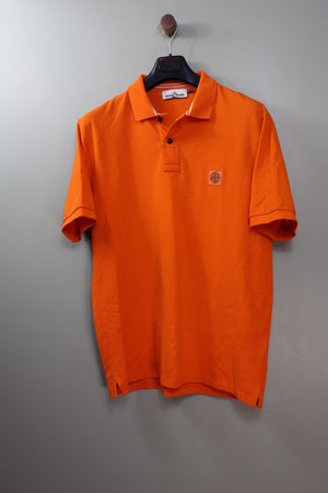 Stone Island Orange Regular Fit Polo