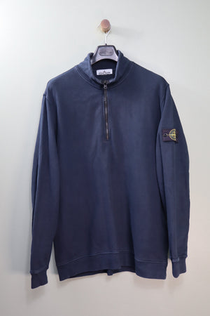 Stone Island Navy 1/4 Zip Jumper