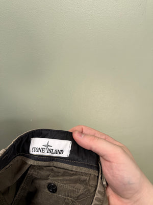 Stone Island Khaki RE-T Cargo Bottoms