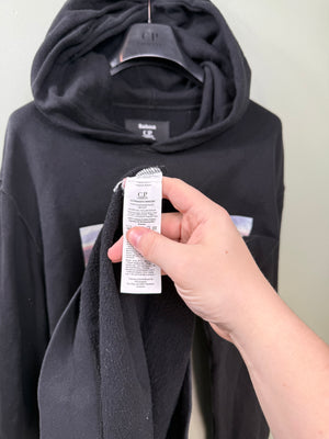 C.P. Company x Barbour Black Hoodie
