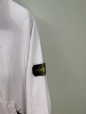 Stone Island White Zipped Jumper