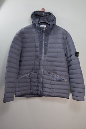 Stone Island Grey Loom Woven Down Jacket