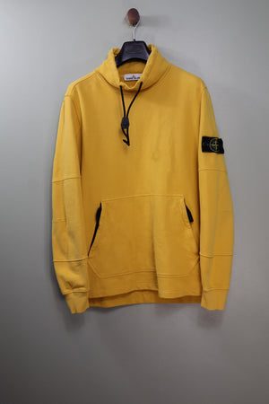 Stone Island Yellow Mock Neck Smock Jumper