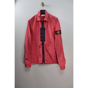 Stone Island Red Nylon Metal Overshirt