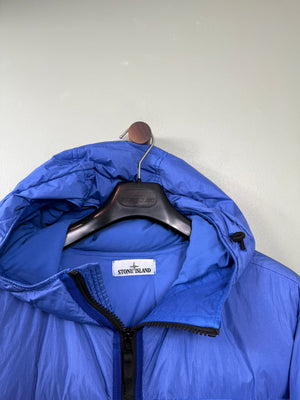 Stone Island Blue Crinkle Reps Down Jacket