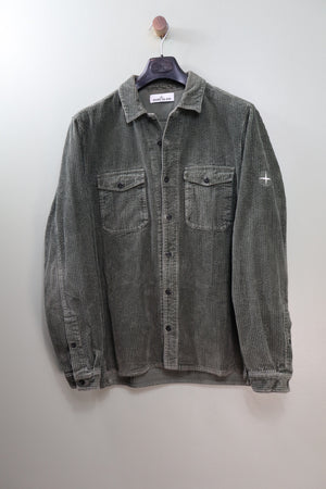 Stone Island Green Corduroy Overshirt