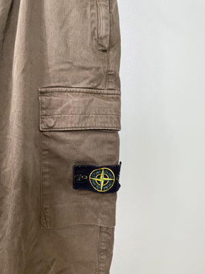 Stone Island Khaki RE-T Cargo Bottoms