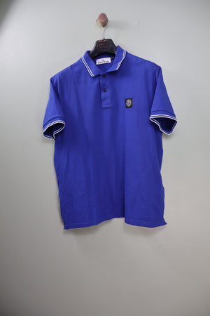 Stone Island Blue Slim Fit Polo