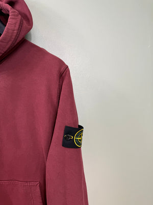 Stone Island Burgundy Hoodie