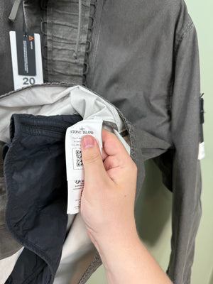 Stone Island Charcoal Grey Panama Recycled Oxide Plating Closed Loop Project Jacket