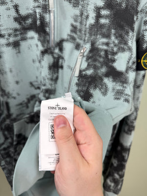 Stone Island Blue Earth Camo 1/4 Zip Jumper