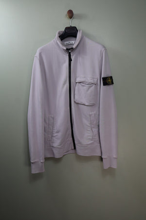 Stone Island Light Grey Zipped Jumper