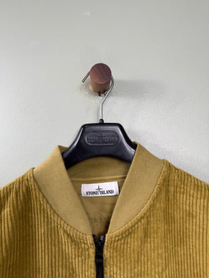 Stone Island Yellow Corduroy Bomber Jacket
